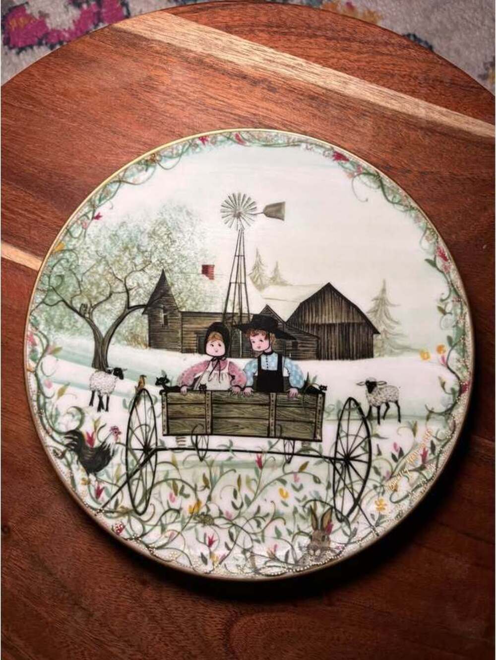 P Buckley Moss Anna Perenna "Spring" Decorative Plate 1989
